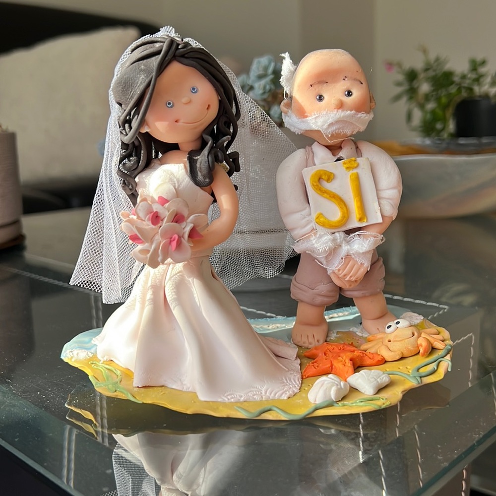 Beach themed Wedding Cake topper